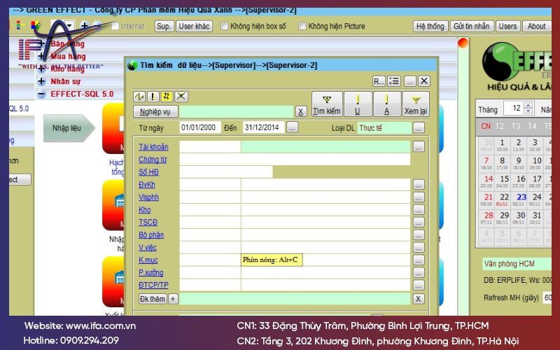 Hướng dẫn cách sử dụng một số tính năng của phần mềm kế toán Effect