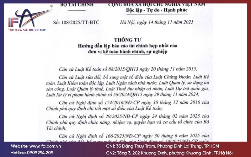 Tổng quan về Thông tư 108/2025/TT-BTC
